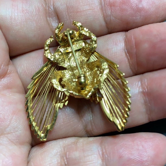 🖤VTG💕MONET Cicada design brooch - Picture 9 of 13